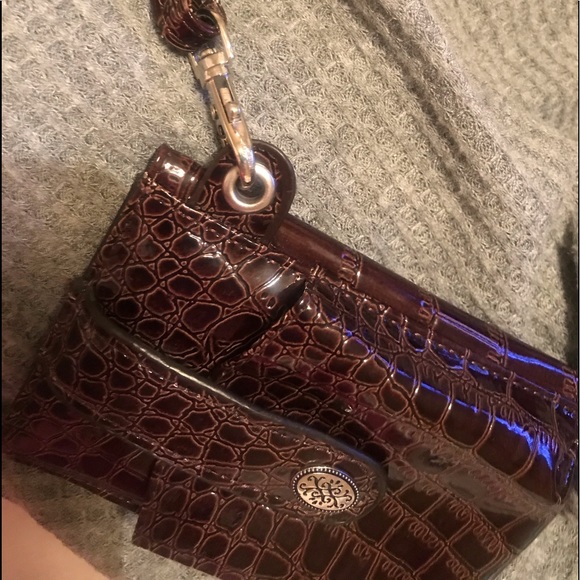 Alligator Leatherette Wallet Wristlet - Picture 6 of 8